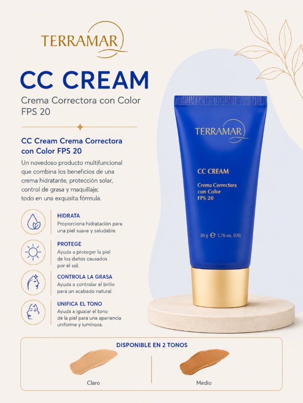 CC Cream Crema Correctora Color FPS 20/CC Cream Color Correcting Cream SPF 20